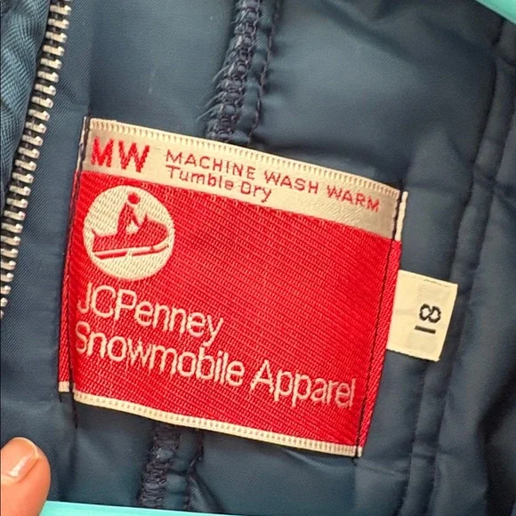 JC Penny vintage snow suit with Red and White Stripes 4 - Picture 5 of 8
